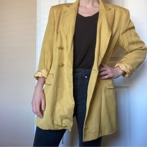 Vintage Yellow Blazer with Sick Buttons